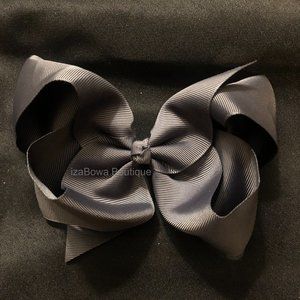 Metal Grey 6" Boutique Bow    4B2575  Handmade NWT Boutique